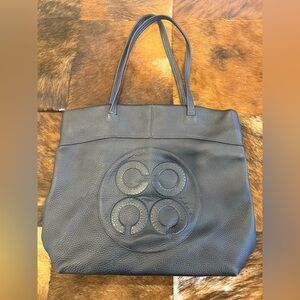Coach Julia Navy Blue Leather Tote